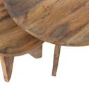 High Heels, set 2 mesas auxiliares en madera de mango