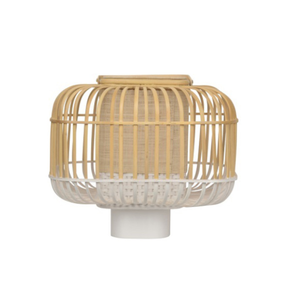 Lámpara de mesa Bamboo Square S blanca h41x36,50x36,5 cm