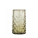 Freja, vaso de cristal reciclado verde Ø 6,5x11,5 cm
