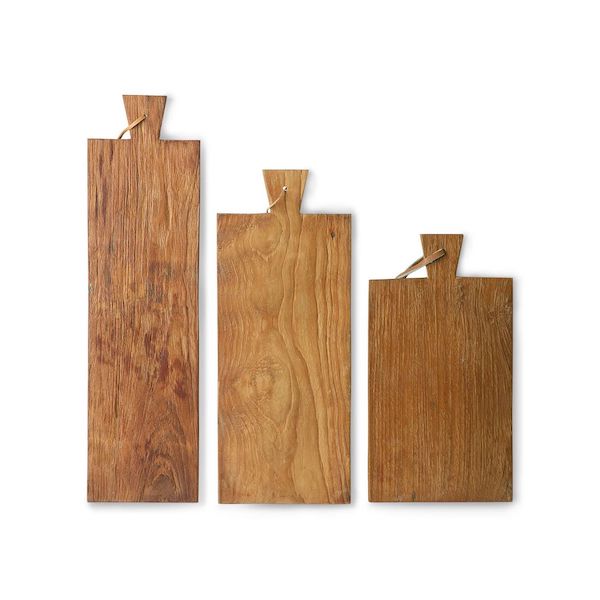Tablas de corte en madera de teca (set de 3)