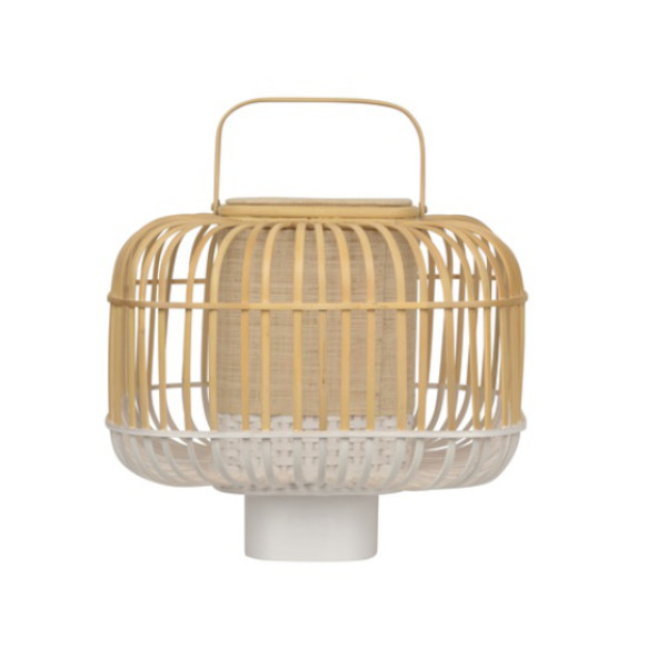 Lámpara de mesa Bamboo Square S blanca