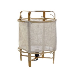 [LA-178502] Lámpara de mesa bambú algodón Ø 30x40 cm