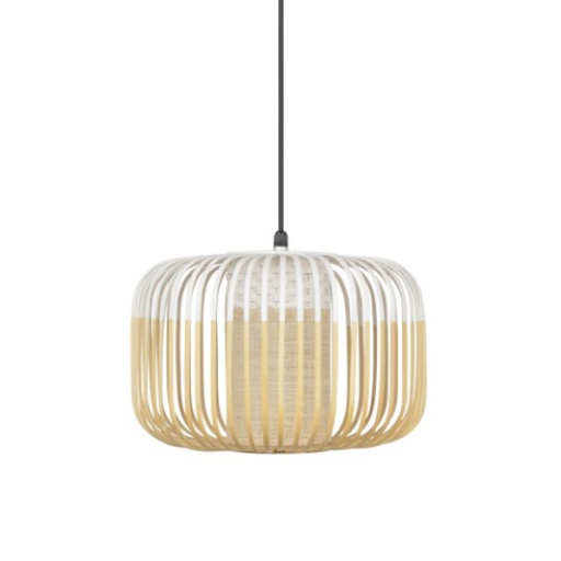 [20984] Colgante Bamboo light S blanco h23xØ35 cm