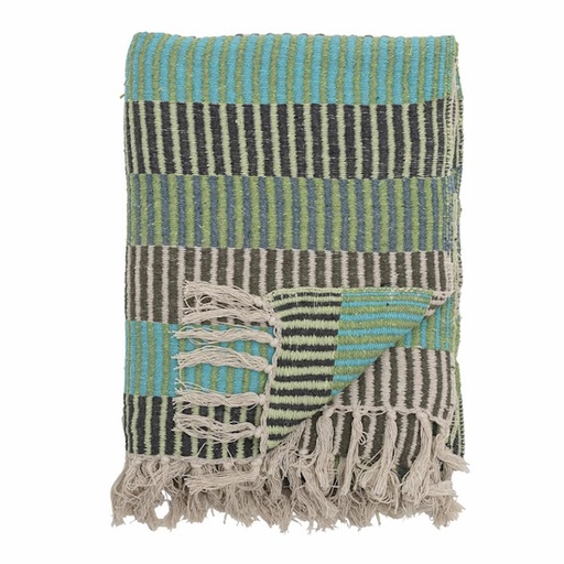 [82059372] Isnel Throw blue, algodón reciclado 160x130 cm