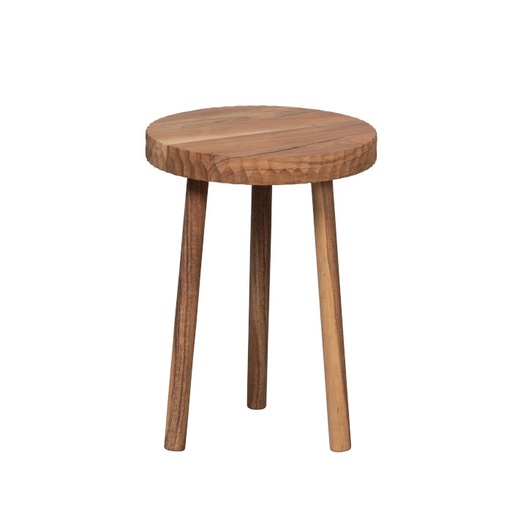 [373866-N] Manzi, taburete/mesa de acacia Ø 32x45 cm