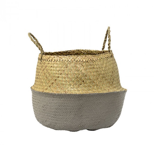 [90901752] Cesta gris seagrass Ø 35x32 cm