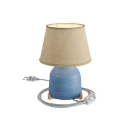[KEKBIPAR03] Lámpara de sobremesa de cerámica con pantalla imperio